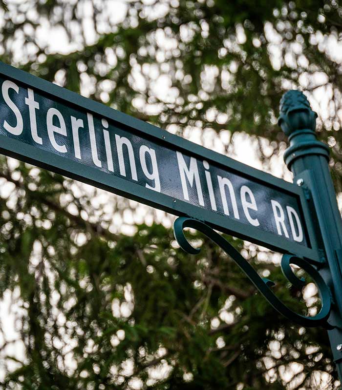 Sterling Mine Rd sign